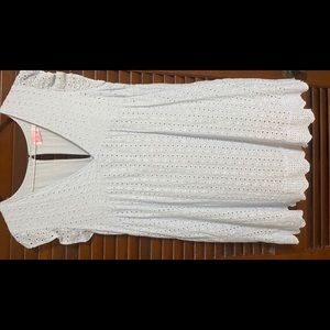 Pink Lily baby blue romper, constantly sells out! Never worn, only dry cleaned…